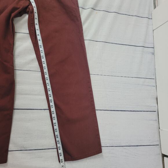 Carhartt Size 28x30 Rugged Flex Canvas Work Pants Dark Maroon Utility - Picture 6 of 9